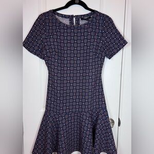 Banana Republic Geometric Medallion Fit & Flare Dress | Size 2 | Drop Waist